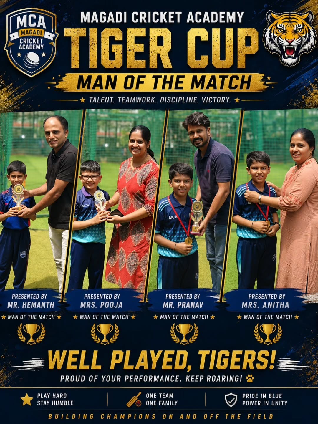 Players developing cricket skills