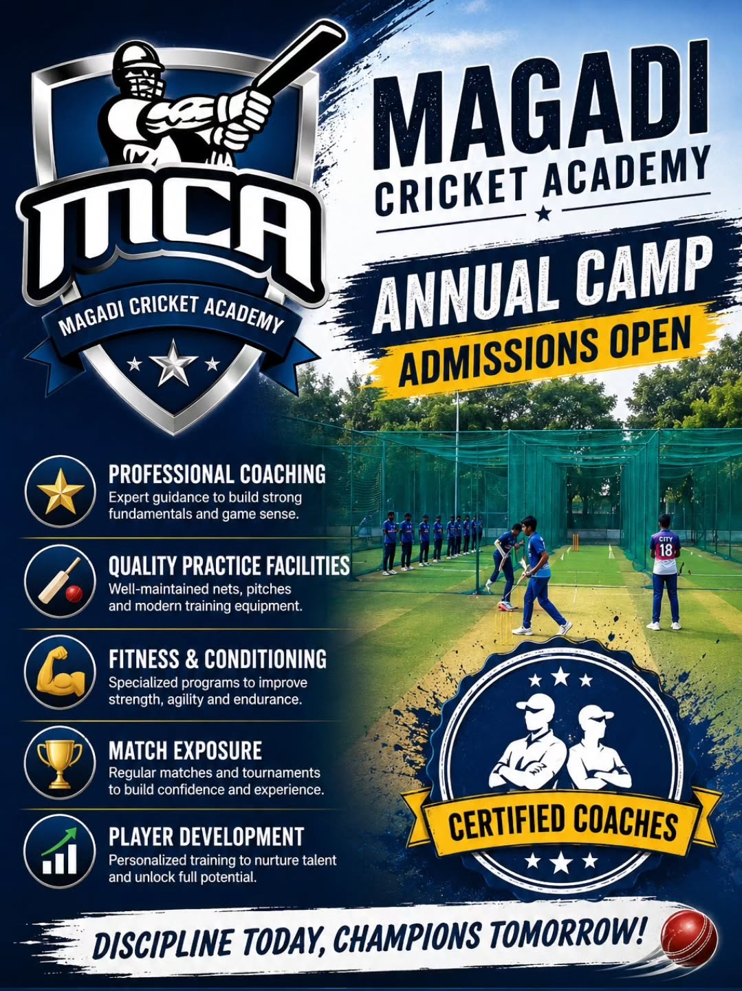 Magadi Cricket Academy players