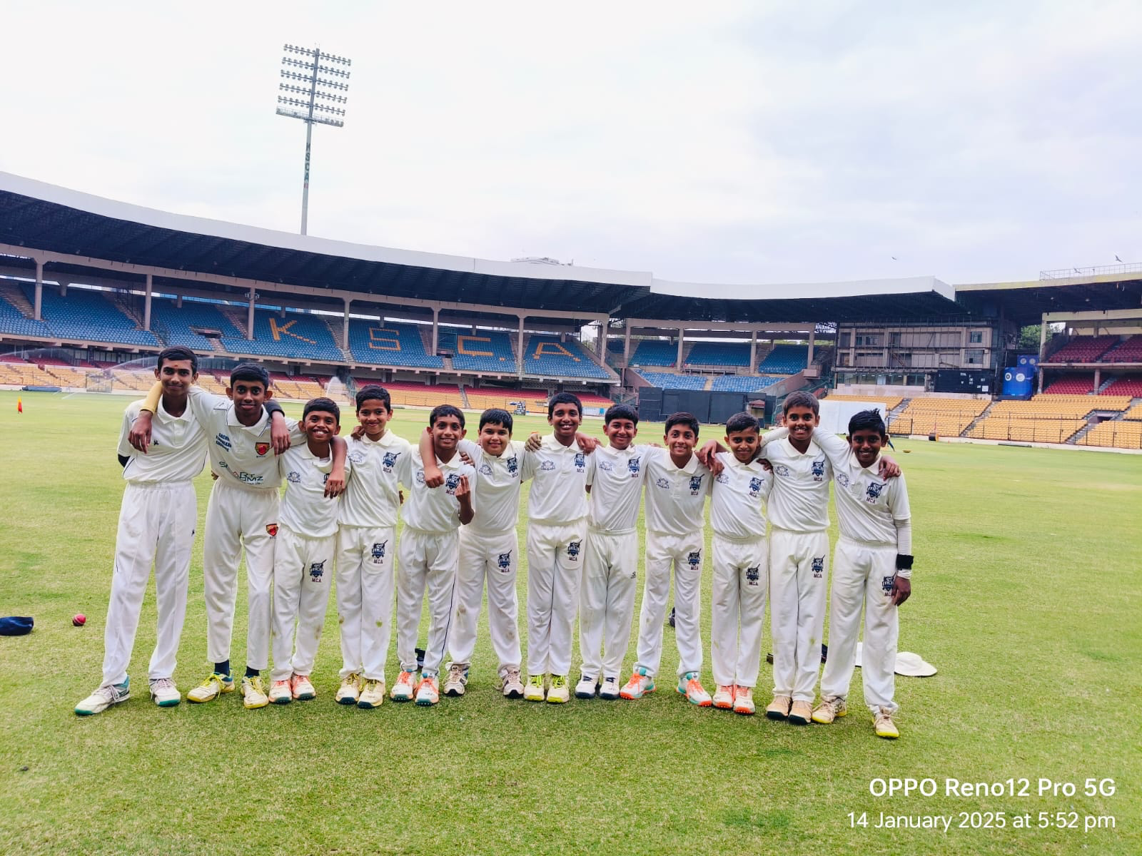 MCA cricket team celebrating a tournament win