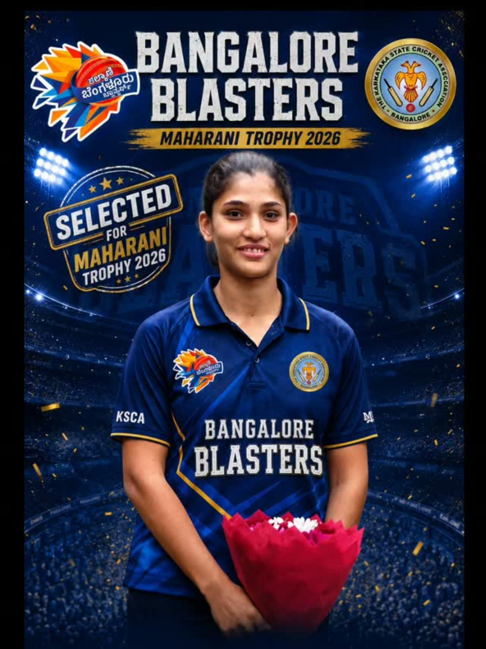 MCA cricket player in blue jersey